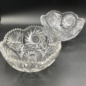 Pair of Cut Crystal Bowls