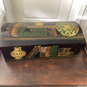 Oriental Accent Hinged Dome Top Wooden Box