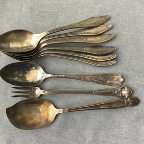 Antique Sterling Inlaid Flatware Pieces by Holmes & Edwards
