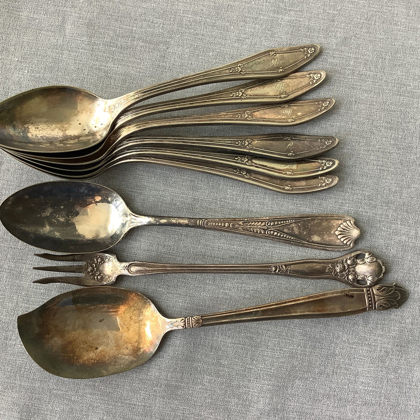 Antique Sterling Inlaid Flatware Pieces by Holmes & Edwards (1 of 7)