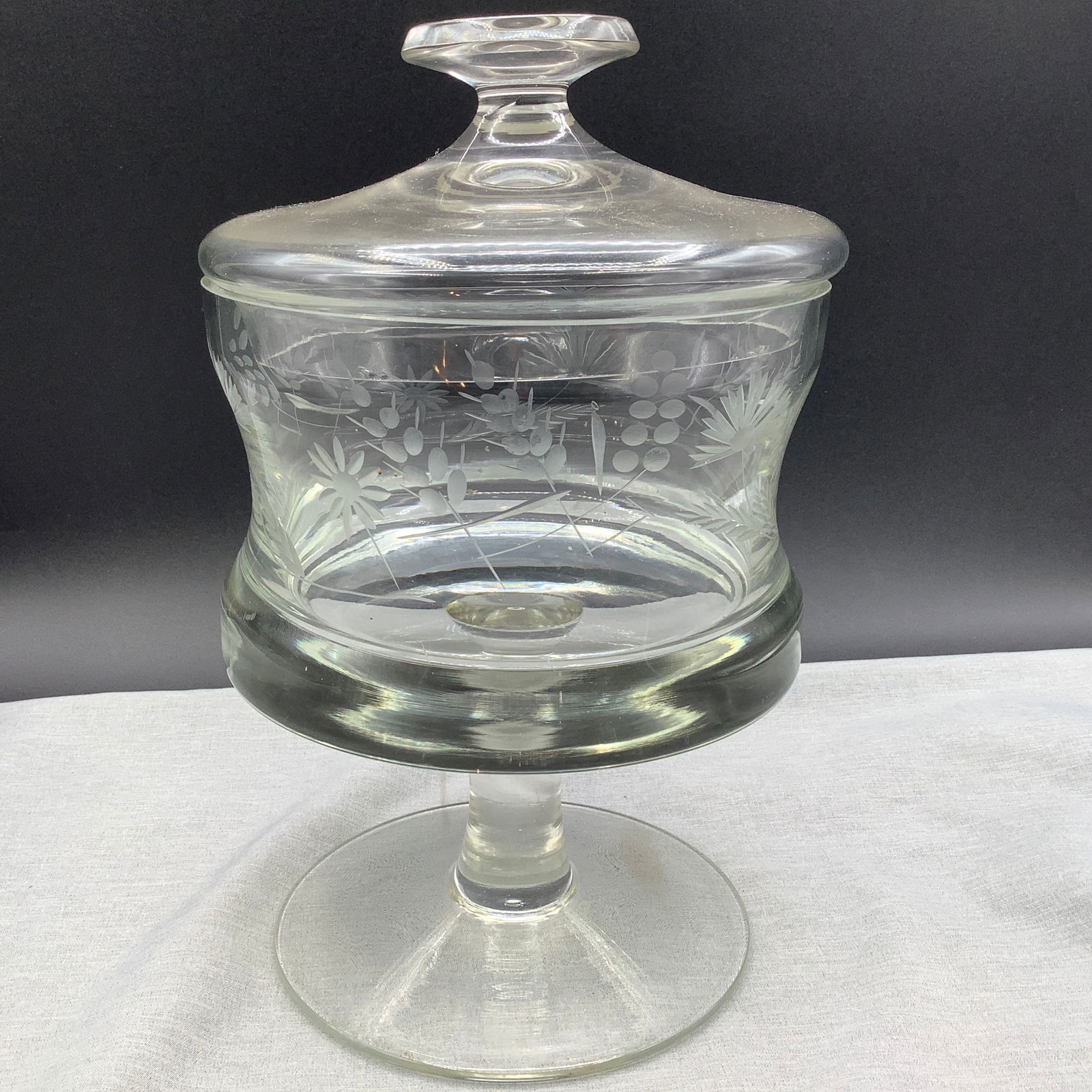 Vintage covered glass candy Jar (1 of 10)