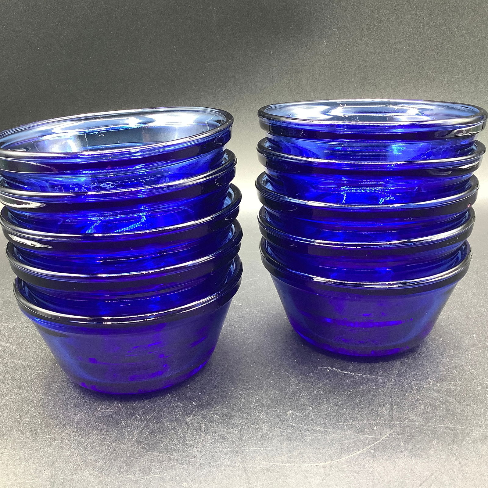 Set of 11 Cobalt Blue Anchor Hocking Bowls (1 of 5)