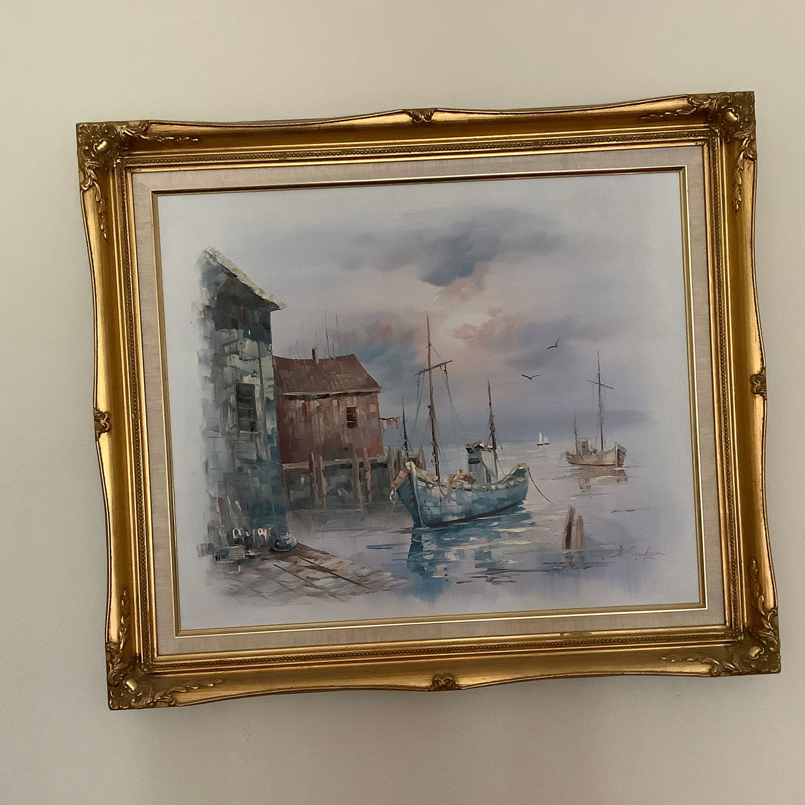Framed Nautical Artwork By A. Simpson (1 of 10)