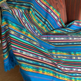 Woven Fabric Scarf or Lap Blanket