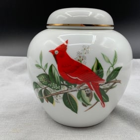 Gerold Porzellan Bavaria Cardinal Trinket Dish with Lid