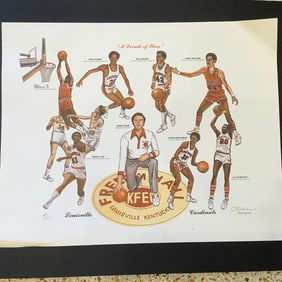 Signed Limited Edition Lithograph by Lee Jackson of Louisville Cardinals Basketball