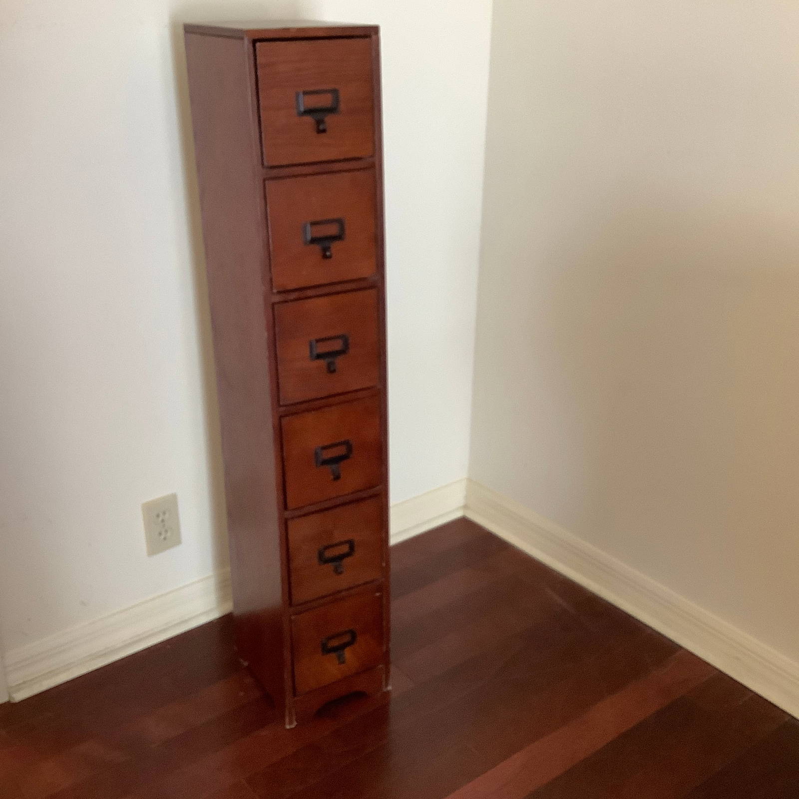 6 Drawer Card Catalog Style Narrow Auction