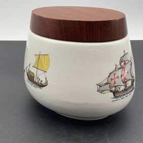 Italian Hand Made Whitecross Tobacco Canister