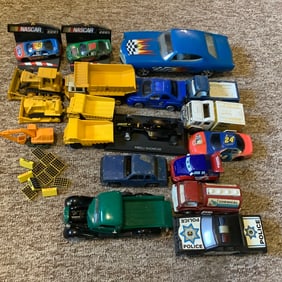 Vintage Toy Cars with Coca Cola Cases.