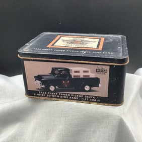 Harley Davidson Diecast Metal Replica of 1955 Chevy Cameo Pick Up Truck Limited Ed Dime Bank