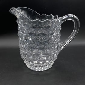 Fostoria Cubic Design Water Pitcher