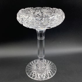 Antique American Brilliant Glass Compote