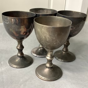 4 Silver Plated Goblets by W&S Blakinton