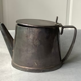 Antique Van Zwanenburg- Christofle Tea Pot with NASM Steamship Logo (Holland America)