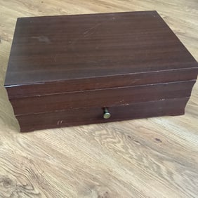 Wood Silverware Chest
