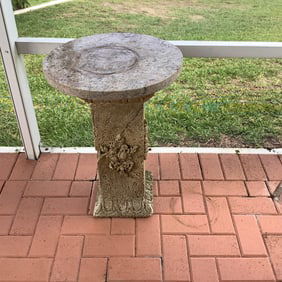 Decorative Plant Stand Column with Marble Top (1 of 2)