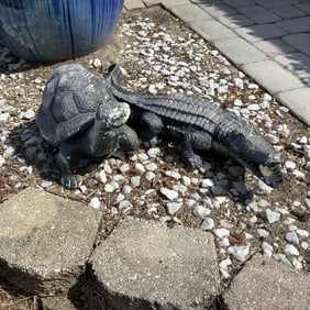 Plaster Turtle and Alligator
