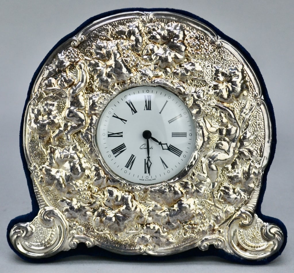 Vintage Sterling Silver Desk Clock (1 of 5)
