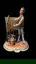 Capodimonte "Architect" Porcelain figurine Vintage, hand painted finely crafted "Statuary of an