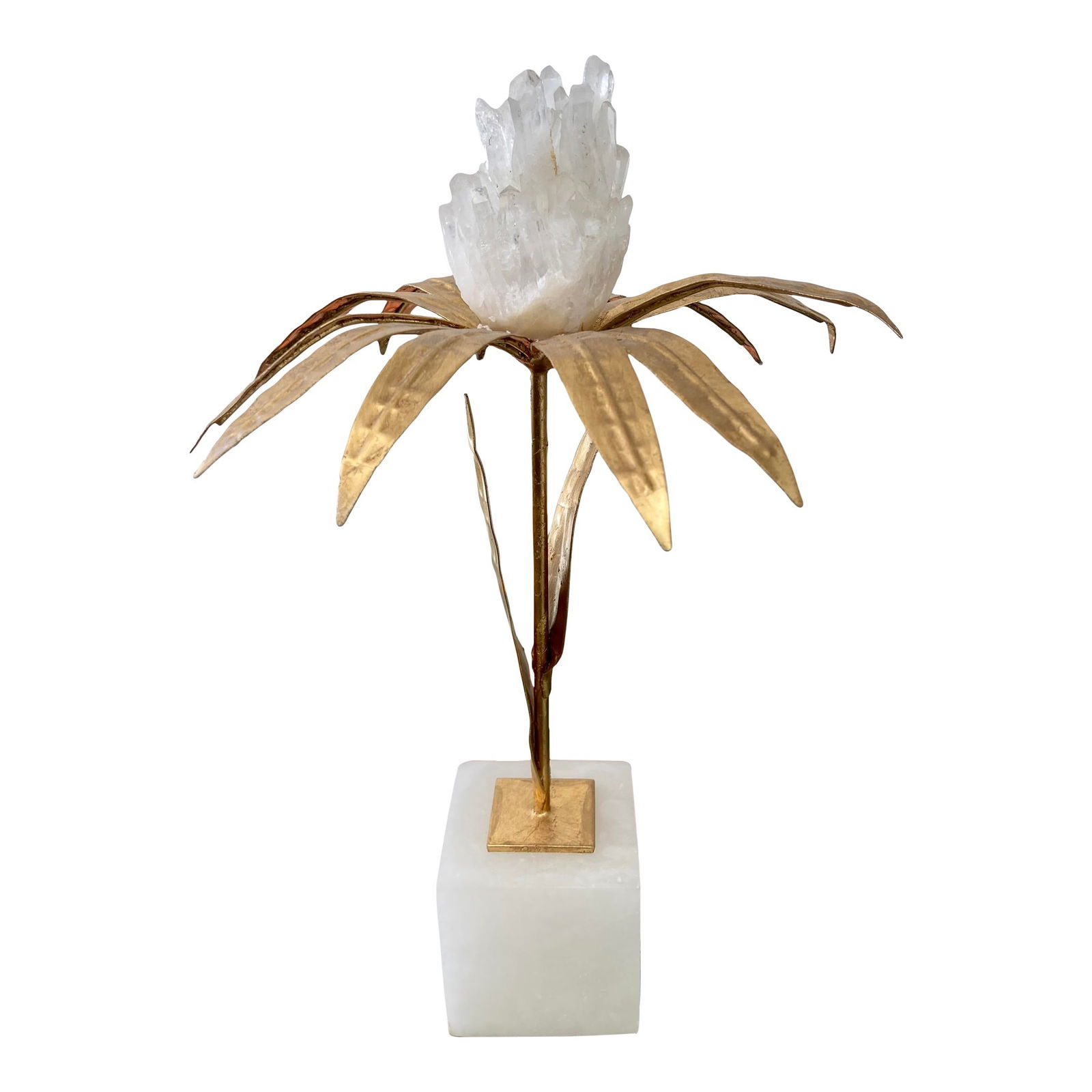 French Gilt Palm Tree With Rock Crystal Lower (1 of 12)