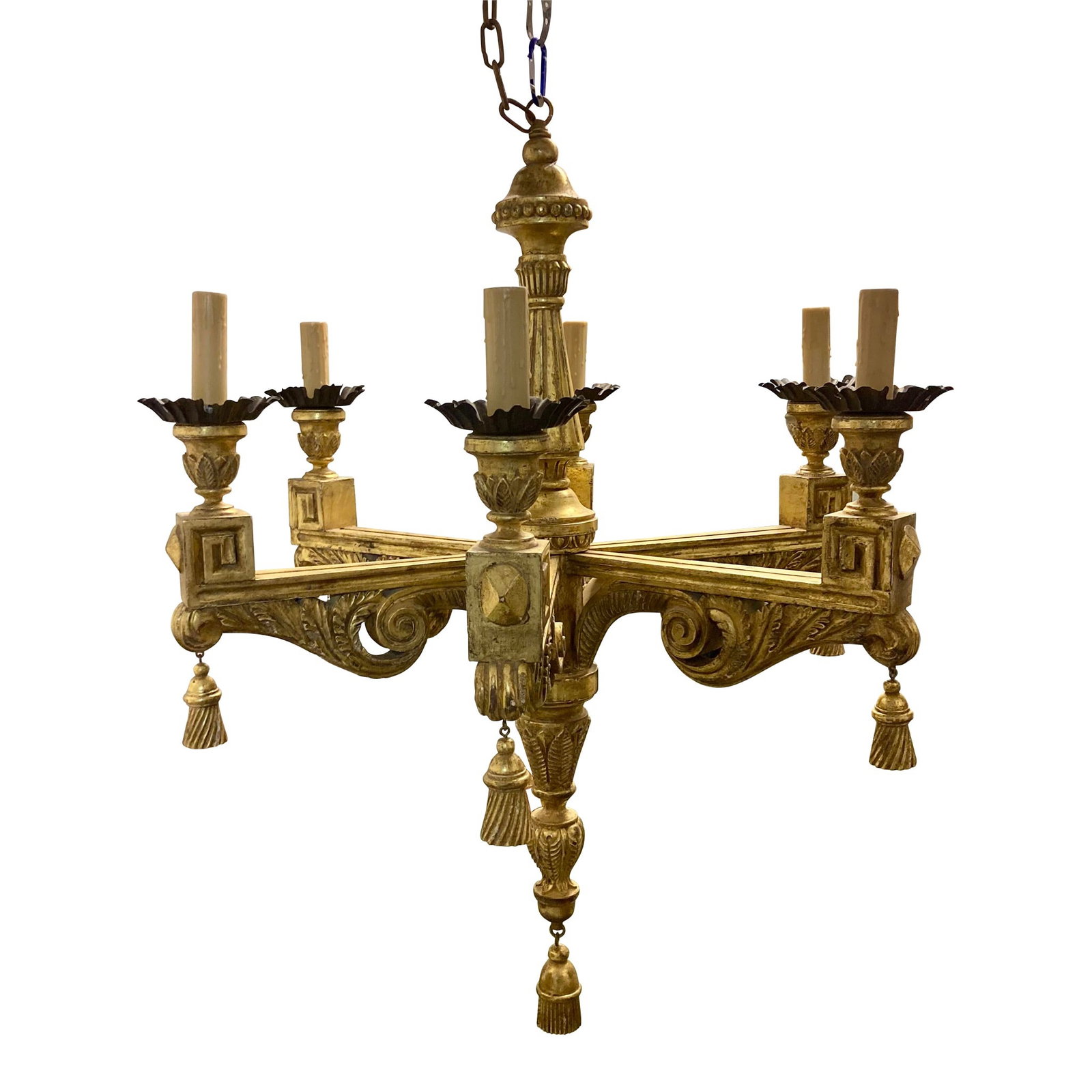 Paul Ferrante Gilt Wood Chandelier (1 of 13)