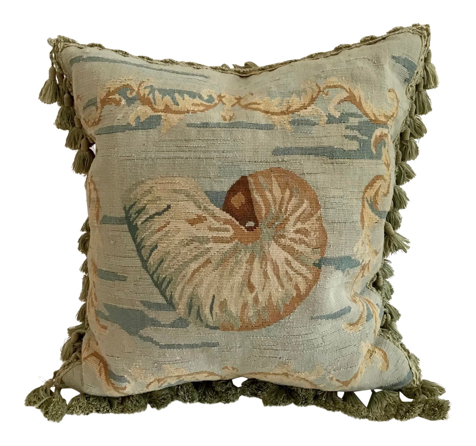 Shell Aubusson Style Pillow (1 of 5)