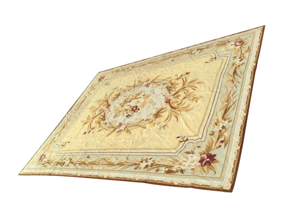 Henri Samuel Style French Aubusson Needlepoint Floor Covering (1 of 12)