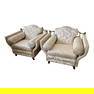 Jansen Knole Arm Club Chairs in Original Finish and Fabric, a Pair