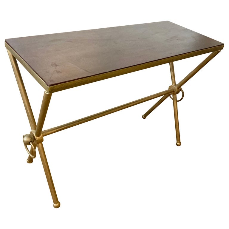 French Moderne Style Cocktail Table With Decorative Rings (1 of 12)