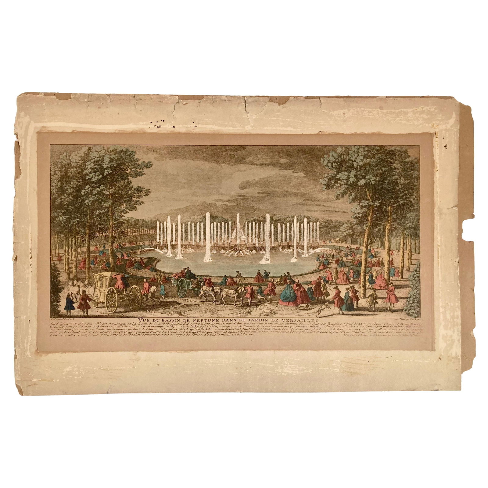 Jacques Rigaud Engraving Vue Du Bassin De Neptune Jardin De Versailles (1 of 10)