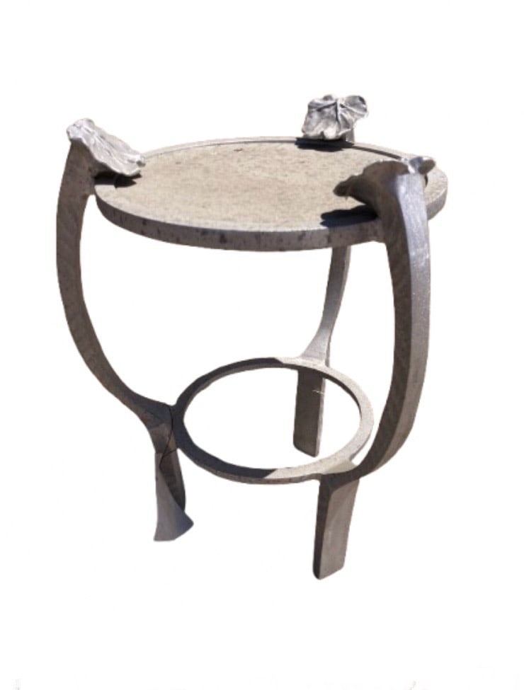 Michael Taylor Arcadia Patio Cocktail Table: 15"W x 15"D x 19"H Michael Taylor Arcadia Patio Cocktail Table alluminum frame ready to be finished. Pick up address Perris, CA 92570