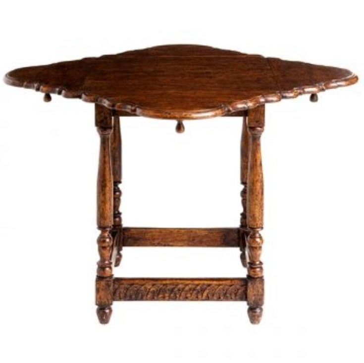 Michael Taylor Feuille Side Table: 30"W x 30"D x 30"H Michael Taylor Feuille side table. Pick up address Perris, CA 92570