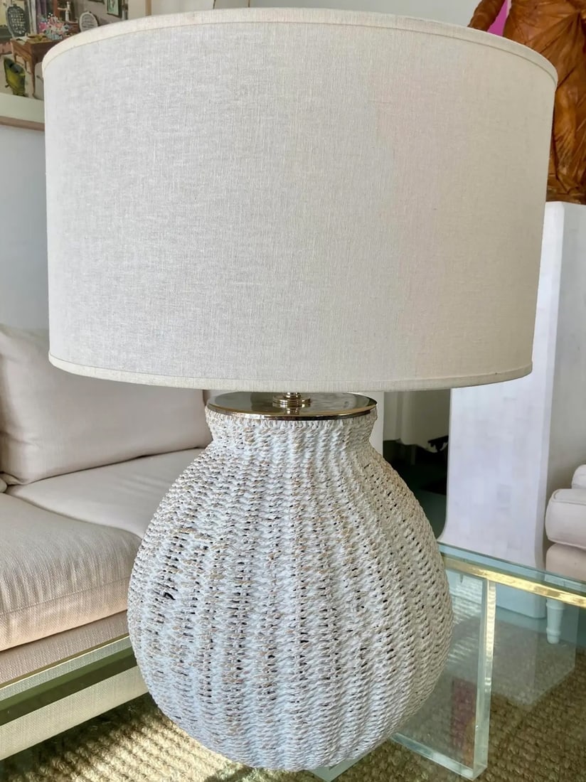 Wicker Basket Table Lamp - 2