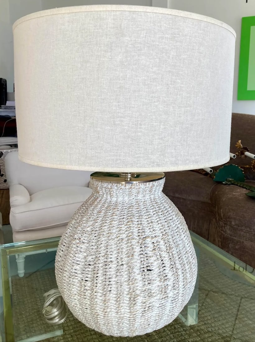 Wicker Basket Table Lamp - 3