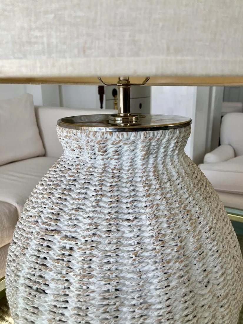 Wicker Basket Table Lamp - 4