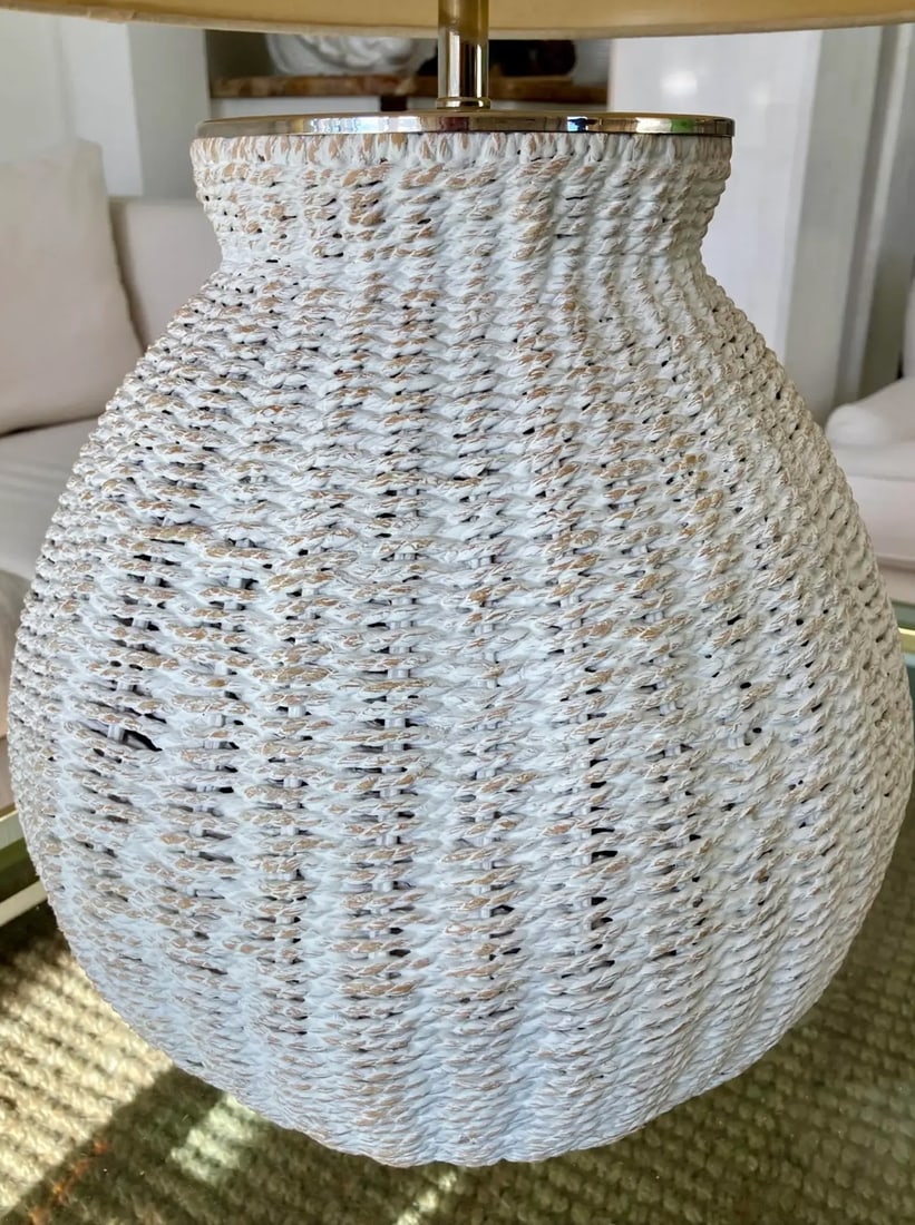 Wicker Basket Table Lamp - 5