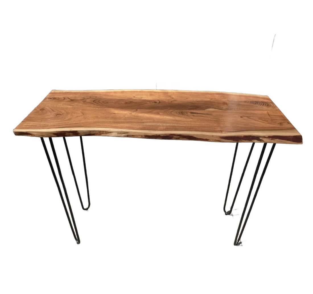 Mid Century Tree Top Console: 42"W x 18"D x 31"H Mid Century Tree Top Console. Original finish.