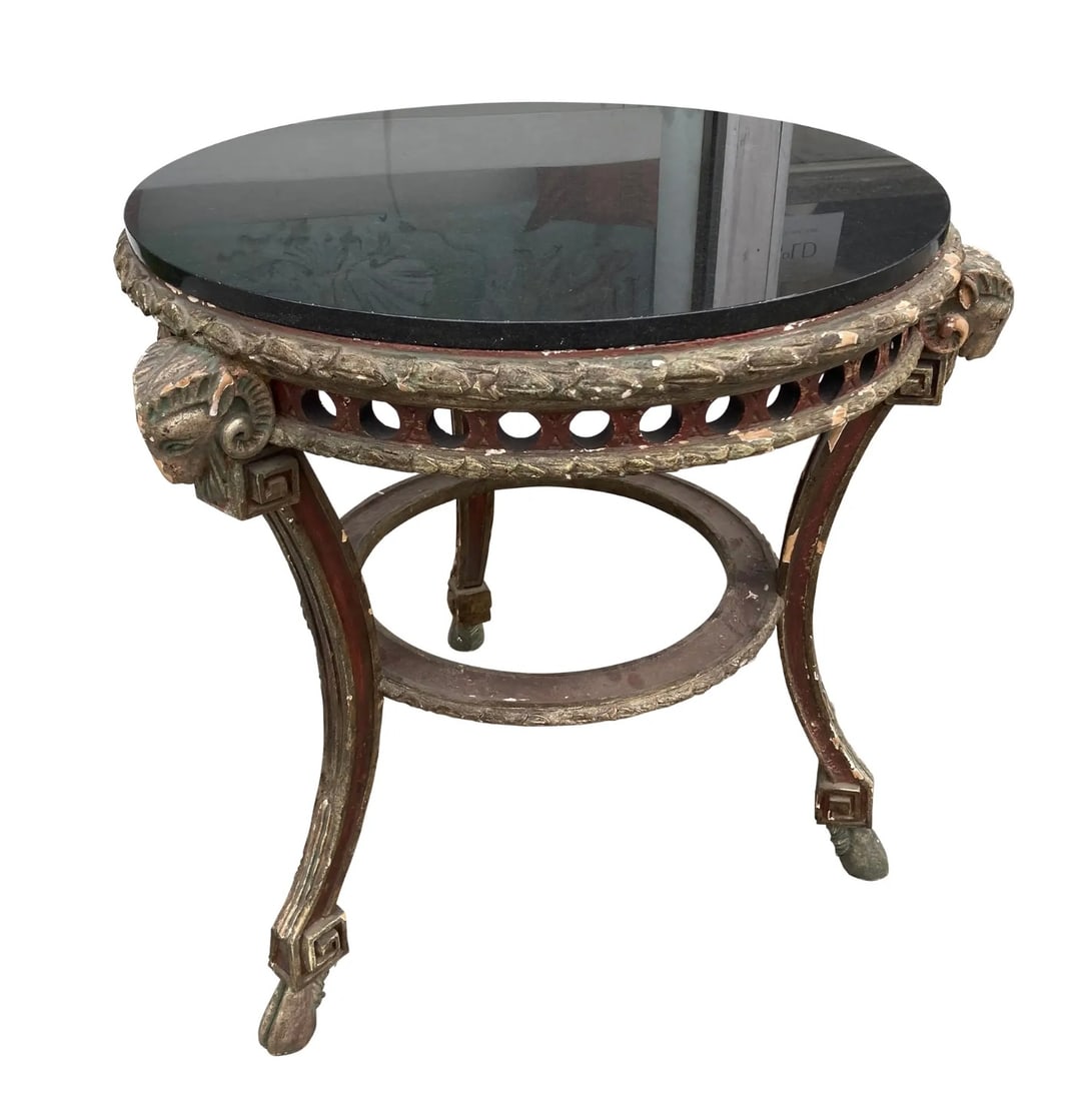 French 18th C Gueridon With Stone Top (1 of 5)