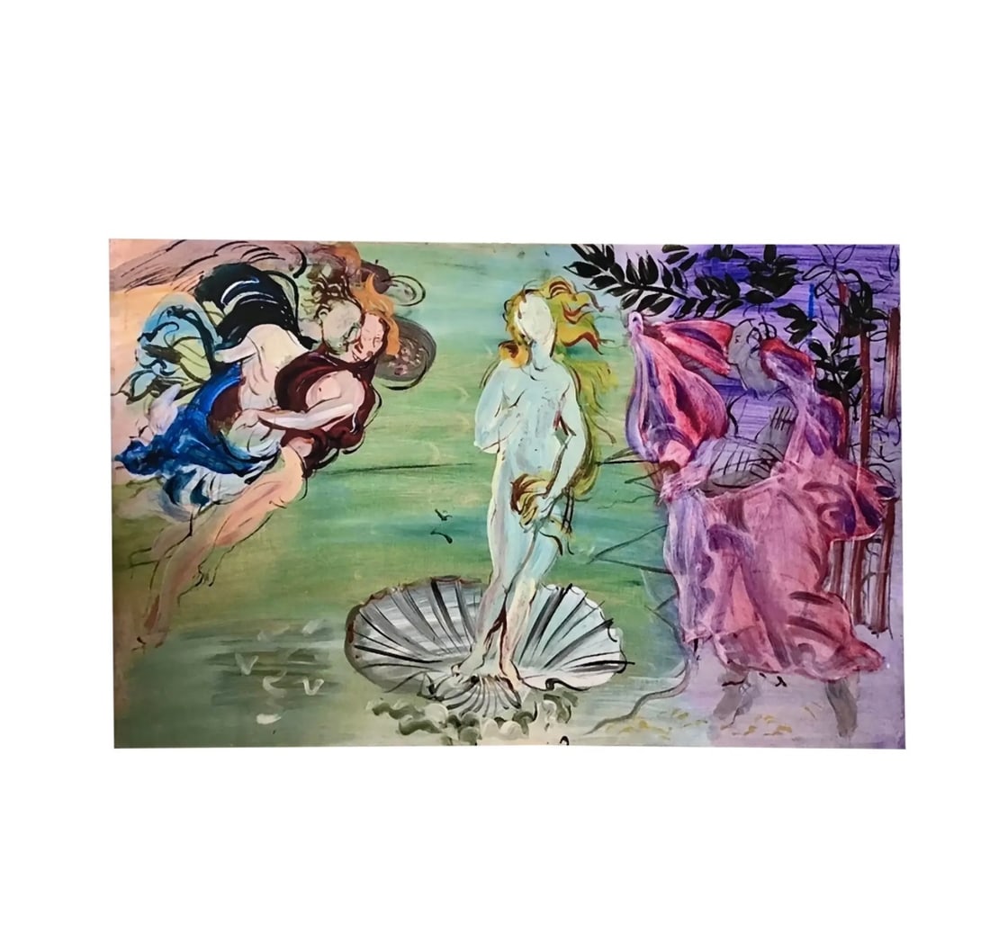 Raoul Dufy Birth Of Venus: 78"W x 2"D x 50"H Raoul Dufy Birth of Venus printed on Canvas.