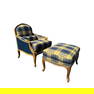 Henredon Ralph Lauren Chair and Ottoman
