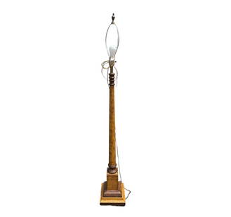 Deco style floor lamp.: Does not come with a shade.