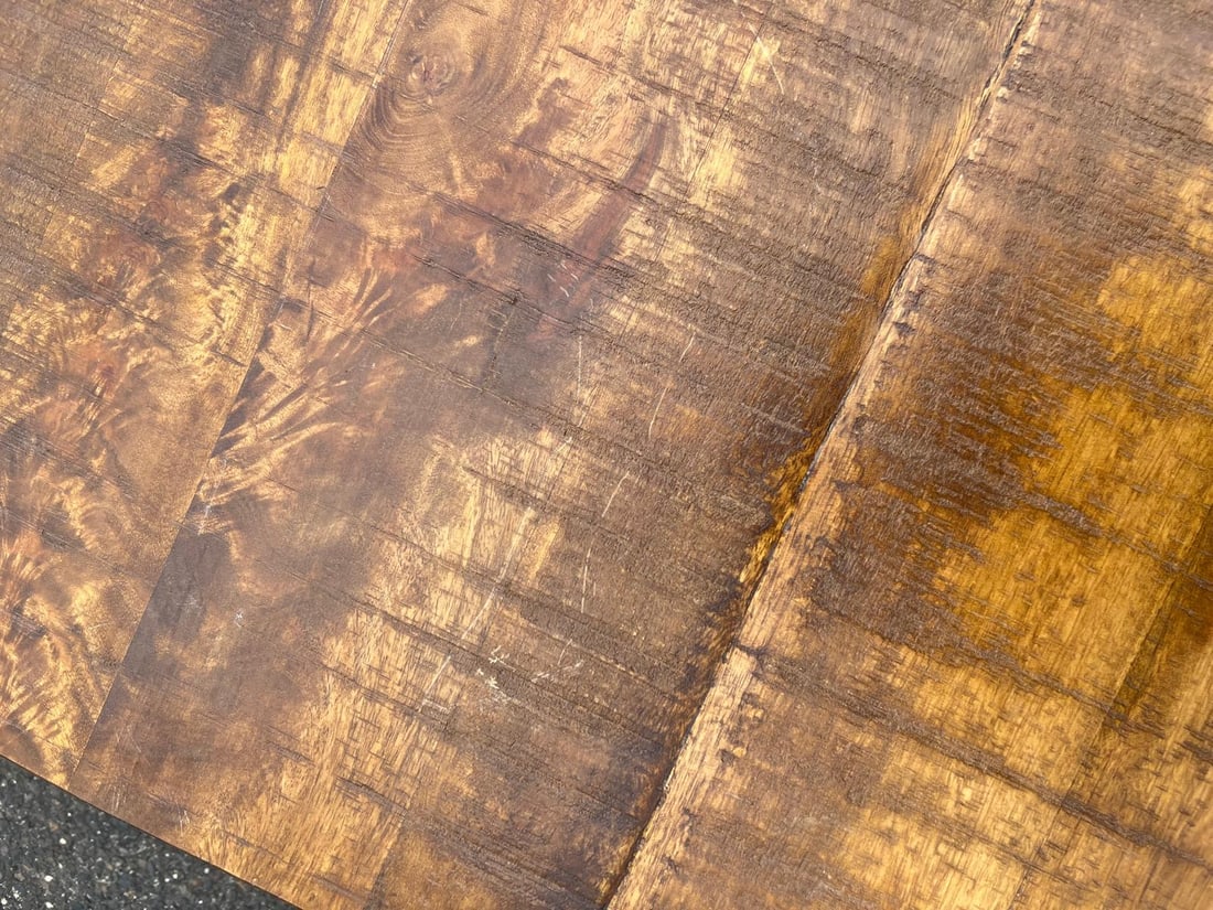 Vintage Solid Wood Trestle Dining Table - 7