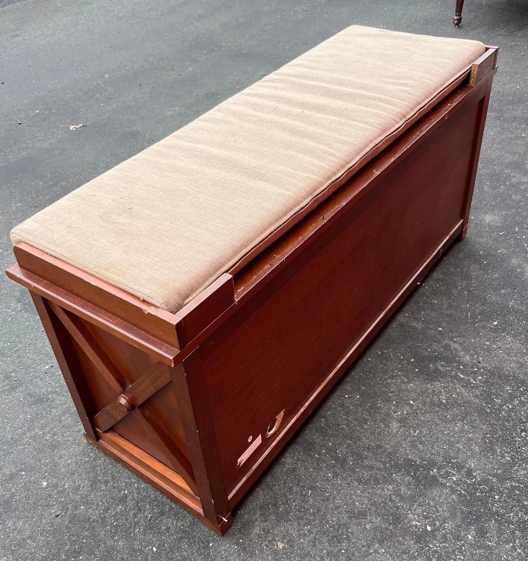Storage bench with padded seat - 2