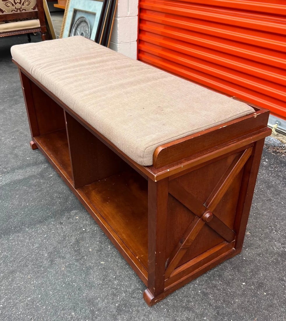 Storage bench with padded seat - 3
