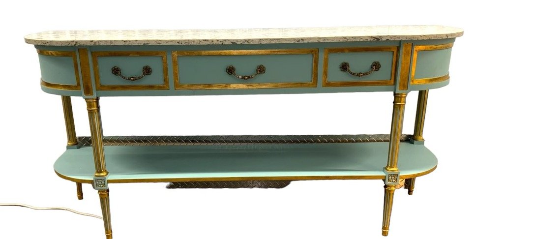 Maison Jansen Style marble top console (1 of 5)