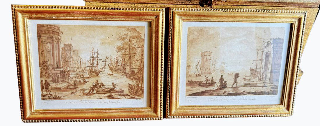 Richard Earlom (1743-1822), After Claude Lorrain (1605-1682), pair of 18th Century engravings (1 of 6)