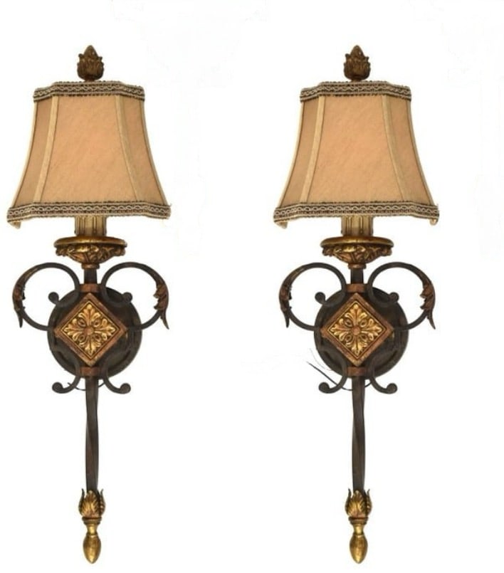 Pair of Spanish Revival Iron Wall Sconces (1 of 4)
