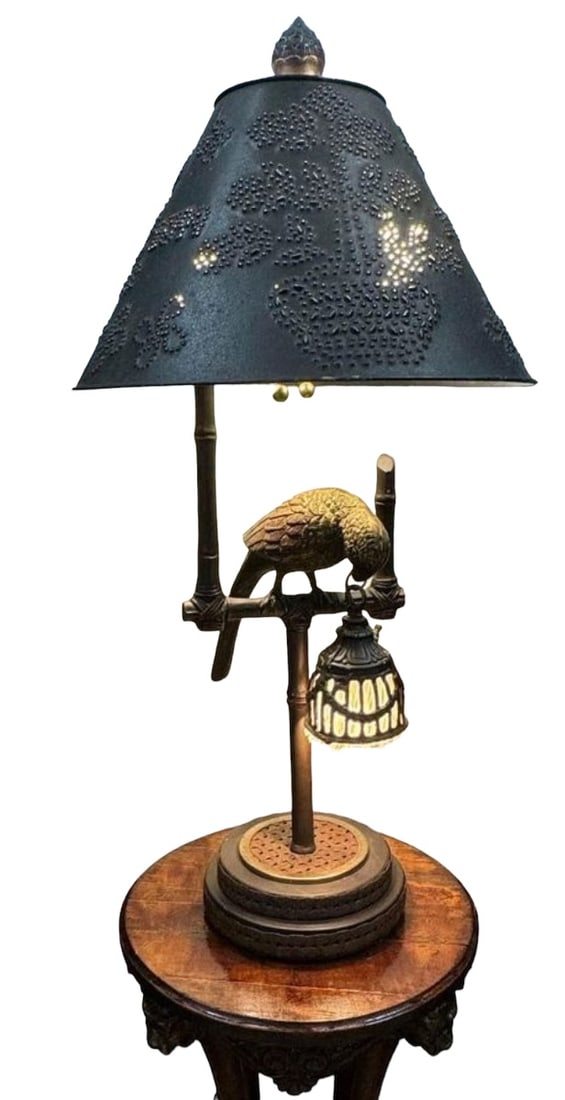 FREDERICK COOPER Bronze PARROT LAMP (1 of 3)