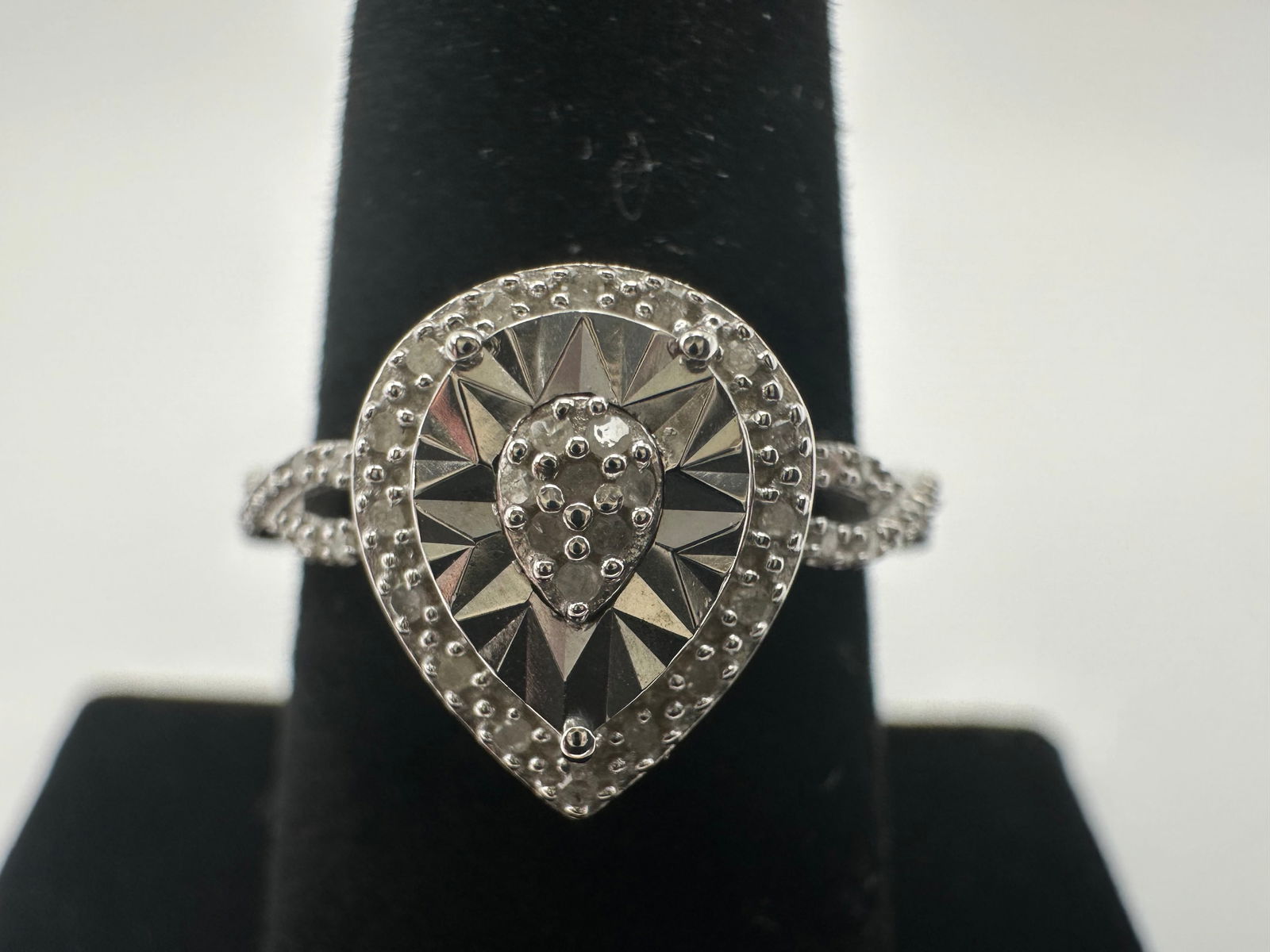 Pear Cut Brilliant Diamond Dinner Ring (1 of 5)
