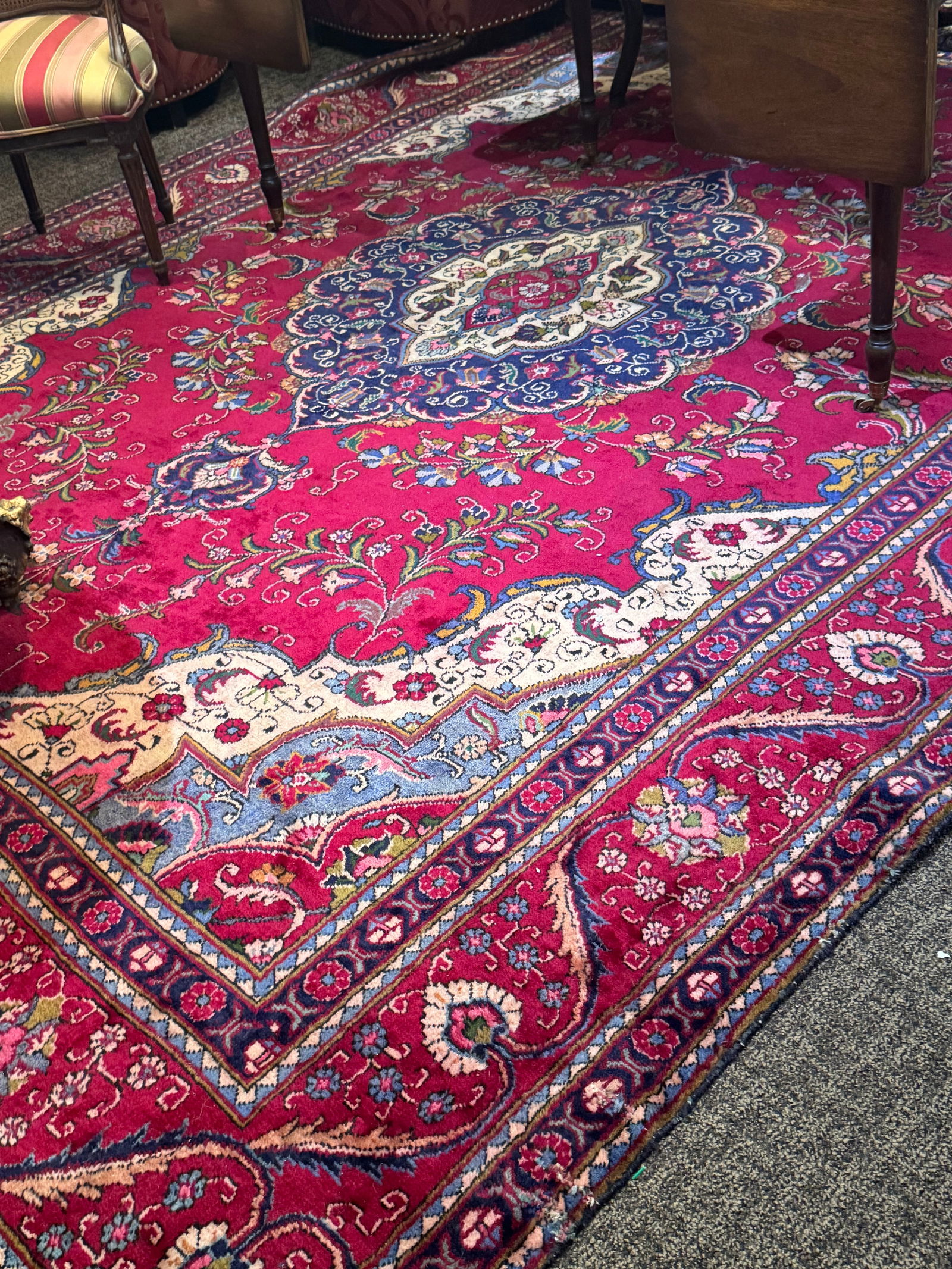 Large Persian Antique Tabriz .: Large Persian Antique Tabriz 12’8x9’3